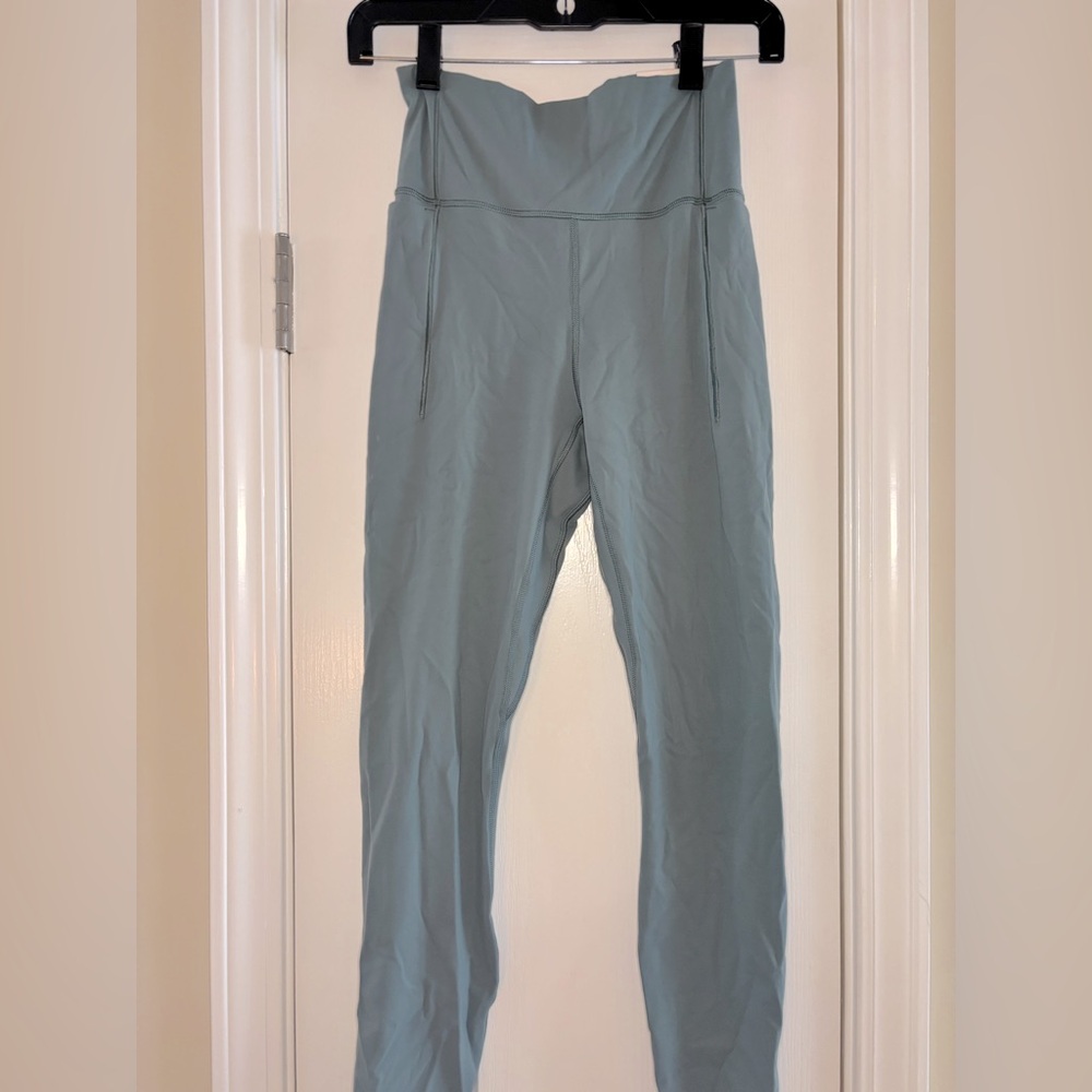 High-Waisted Light Blue Women's Pants